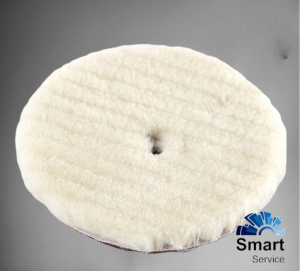 Полировальный круг из стриженого искуственного меха, 75 мм - Stripy Wool Pad, SS543, Shine Systems