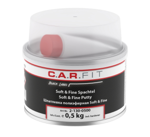 Шпатлевка Soft & Fine 0,5кг Black Label, 2-130-0500, C.A.R.FIT