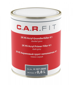 Грунт-наполнитель HS 4:1 тёмно-серый 0,8л, 4-107-0800, C.A.R.FIT