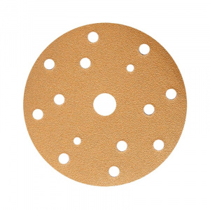 Шлифовальный круг GOLD B312T 150мм на липучке, 15 отв, золотистый, P 100, 44307, SUNMIGHT Шлифовальный круг GOLD B312T 150мм на липучке, 15 отв, золотистый, P 100, 44307, SUNMIGHT