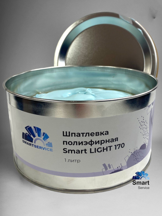Шпатлевка полиэфирная Smart LIGHT 170 1 литр, SMARTSERVICE 170.1000
