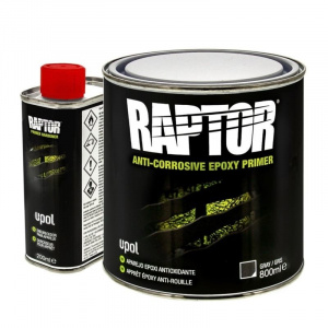 Эпоксидный антикоррозийный грунт RAPTOR, комплект 1л (0,8л грунт + 0,2л отвердитель), REP/1LK, U-pol