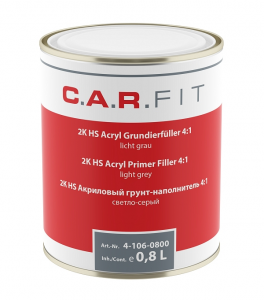Грунт-наполнитель HS 4:1 светло-серый 0,8л, 4-106-0800, C.A.R.FIT