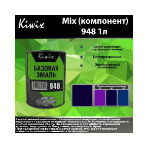 Краска 948 КИВИКС, Синий ,1л, KW94810, Kiwix