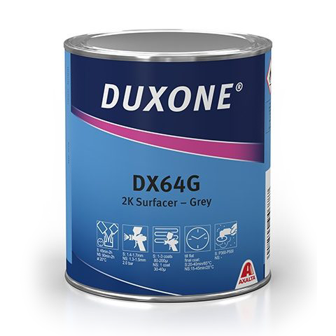 Грунт-наполнитель серый, 1л DX64G, DUXONE 1250094688