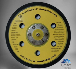 Опора на липучке мягкая D150мм,  5/16, 6 отв. (Подходит к машинкам SCHTAER 1), 6 pad, SCHTAER