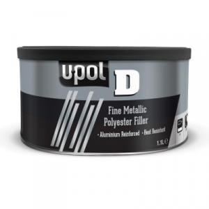 METALLIC U-POL D Пластичная шпатлевка с алюминием 1,1 л, UPOLD/2, U-pol