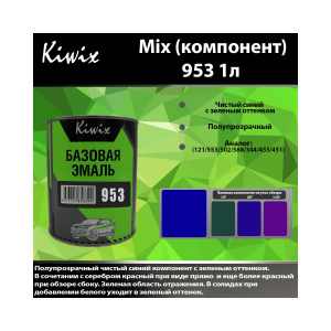 Краска 953 КИВИКС, Синий ,1л, KW95310, Kiwix