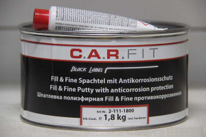 Шпатлевка антикоррозионная Fill&Fine 1,8кг Black Label, 2-111-1800, C.A.R.FIT