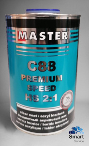 Прозрачный лак MASTER Premium Speed C88 HS 2:1, 1л, 11012TR, Troton MASTER Прозрачный лак MASTER Premium Speed C88 HS 2:1, 1л, 11012TR, Troton MASTER