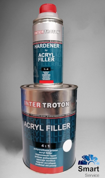 Грунт-наполнитель HS 4:1 (0,8 л + 0,2 л) белый IT AKRYL FILLER, Troton INTER 1345TR
