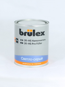 Грунт-наполнитель Brulex (светло-серый) 2К-HS, 1 л PRO, 60003106, BRULEX