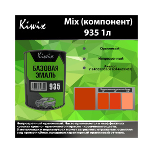 Краска 935 КИВИКС, Оранжевый ,1л, KW93510, Kiwix