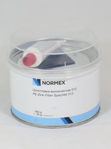 Шпатлевка 512 волокнистая с отвердителем 0,875 кг, 989110174, Normex