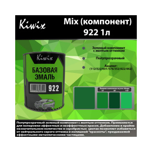 Краска 922 КИВИКС, Зеленый ,1л, KW92210, Kiwix