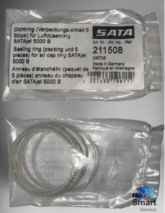 SATA Уплотнительное кольцо головки дюзы для jet 5000 B (5 шт./уп), 211508, SATA