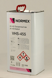 Прозрачный лак 455 VHS, 5л, 50000455 chk, Normex