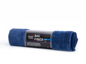Салфетка микрофибра для сушки автомобиля 50х60 Big Fiber SMART OPEN (1шт.), 160301SO, Smart Open Салфетка микрофибра для сушки автомобиля 50х60 Big Fiber SMART OPEN (1шт.), 160301SO, Smart Open