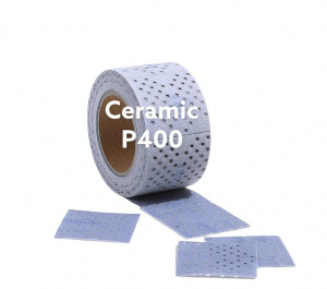 Шлифовальный материал CERAMIC L712T в рулонах 70мм х 12м на липучке с мультипылеотводом P400, 76616, SUNMIGHT