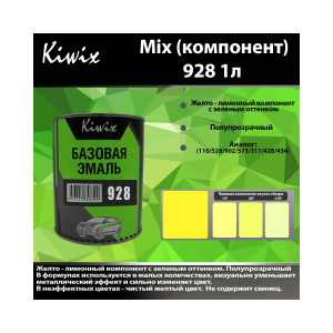 Краска 928 КИВИКС, Желтый ,1л, KW92810, Kiwix