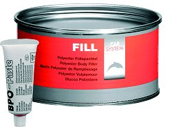 Шпатлевка 2К полиэфирная наполняющая шпатлевка "Fill" беж. (1кг), 131649, CARSYSTEM