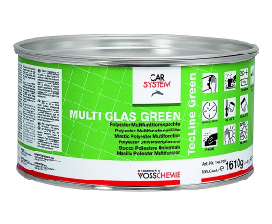 Шпатлевка 2К полиэфирная универсальная стекловолокнистая "Multi Glas Green" зелен. (1,65кг), 146707, CARSYSTEM