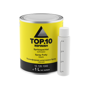 Шпатлевка напыляемая Spray 1л, чёрная, 10.126.1000, ТОП10