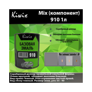 Краска 910 КИВИКС, Серебро ,1л, KW91010, Kiwix