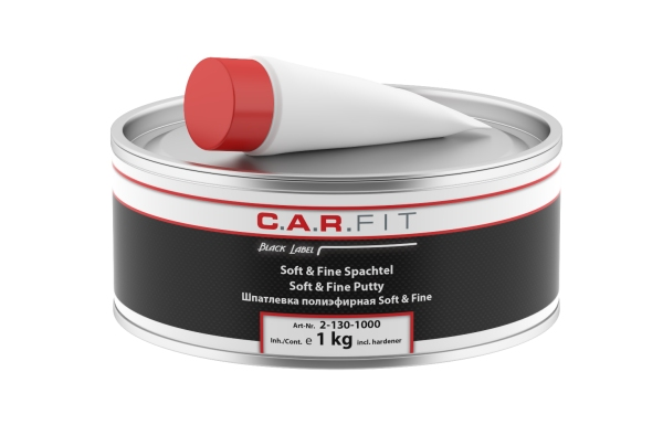 Шпатлевка Soft & Fine 1кг Black Label, C.A.R.FIT 2-130-1000