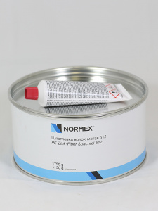 Шпатлевка 512 волокнистая с отвердителем 1,8 кг, 989120174, Normex