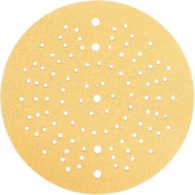 Шлиф мат на бум основе липучка GOLD Multihole150мм 121 отв P240 100шт/кор, 10кор/уп