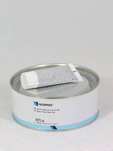 Шпатлевка волокнистая с отвердителем 1 кг, S201000, Normex