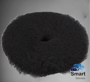 Полировальный круг из черного натурального меха, 125 мм -  Black Wool Pad, SS623, Shine Systems