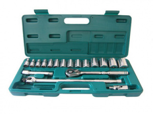 S05H4219S Набор торцевых головок дюймовых 1/2"DR 3/8"-1-1/4", 19 предметов, 048479, JONNESWAY
