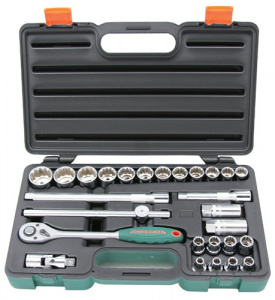 S68H4127S Набор торцевых головок Super Tech 1/2"DR 27 предметов, 048861, JONNESWAY
