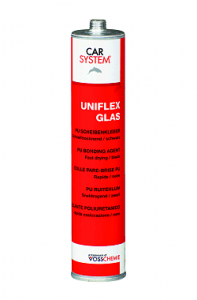 Клей-герметик Uniflex glas - для вклейки стекол, черный (картридж 310 мл), 148927, CARSYSTEM