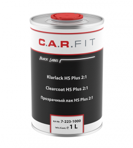Прозрачный лак BLACK LABEL HS plus 2:1, 1л, 7-223-1000, C.A.R.FIT