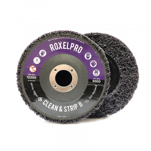 Пурпурный зачистной круг ROXPRO Clean&Strip на оправке 125х22мм, 123544, RoxelPro