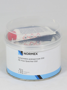 Шпатлевка 550 доводочная с отвердителем 1 кг, 988310174, Normex