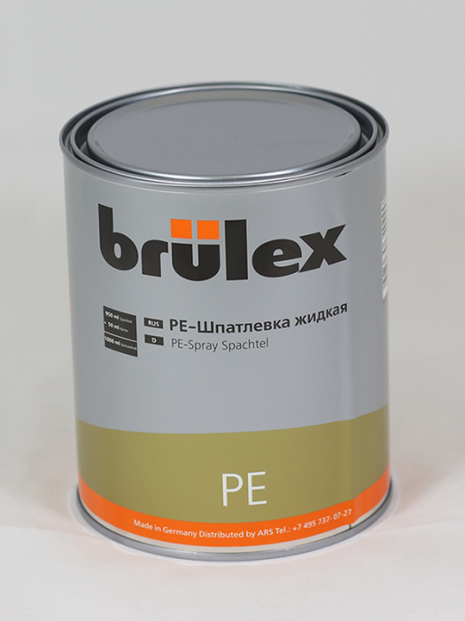 Шпатлевка жидкая с отвердителем, 1 кг, BRULEX 987010126