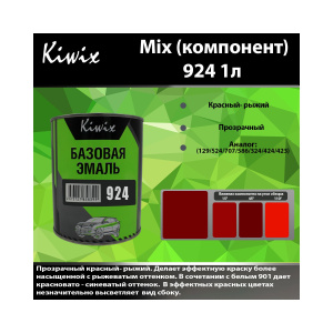 Краска 924 КИВИКС, Красный ,1л, KW92410, Kiwix