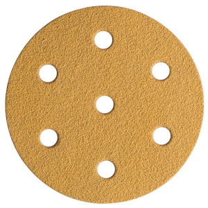 Шлиф мат на бум основе липучка GOLD 150мм 6+1 отв P120 (100 шт в упак), 2362809912 chk, Mirka