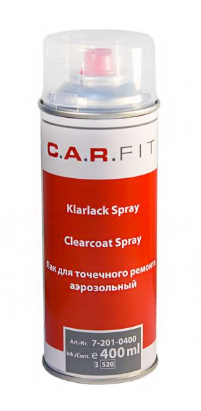 Прозрачный лак для точечного ремонта спрэй, 400мл, C.A.R.FIT 7-201-0400