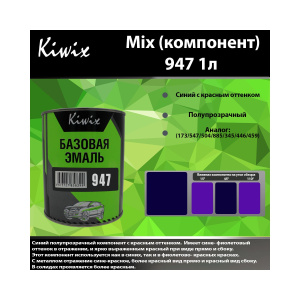 Краска 947 КИВИКС, Синий ,1л, KW94710, Kiwix