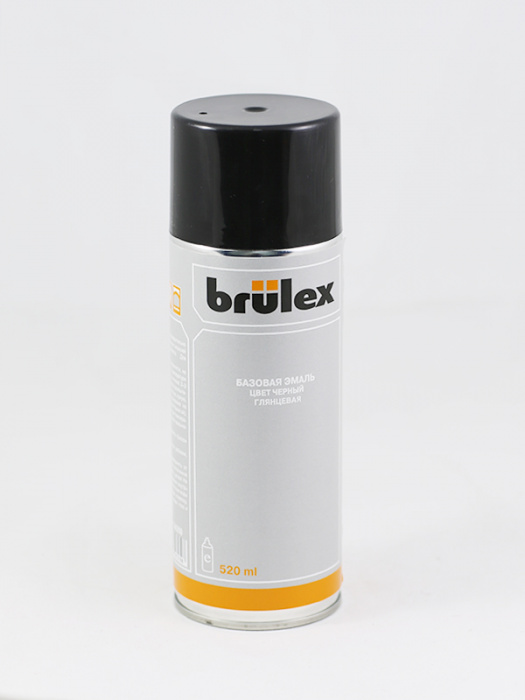 Эмаль Brulex черная глянцевая, спрей 520 мл, BRULEX 34350