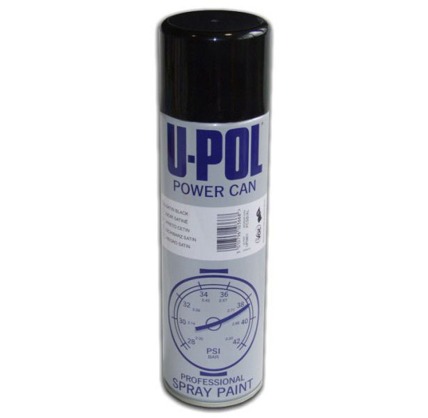 Эмаль полуматовая Satin Black, 500 мл, U-POL