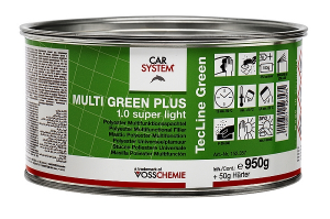 Шпатлевка 2К полиэфирная  супер легкая "Multi Green Plus 1,0 SUPER Light" зеленая (1,0 кг), 152357, CARSYSTEM