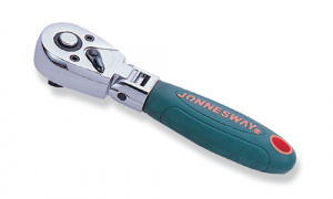 R4202 Трещотка короткая с шарниром 36 зубцов 1/4"DR, 125мм, 048439, JONNESWAY