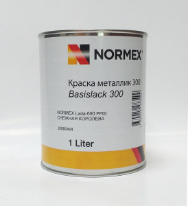 Краска Normex B Lada 690 PP 00 металлик Снежная королева 1 л, 04185274, Normex Краска Normex B Lada 690 PP 00 металлик Снежная королева 1 л, 04185274, Normex