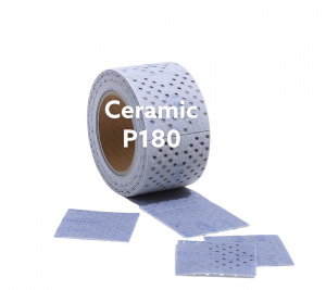 Шлифовальный материал CERAMIC L712T в рулонах 70мм х 12м на липучке с мультипылеотводом P180, 76610, SUNMIGHT